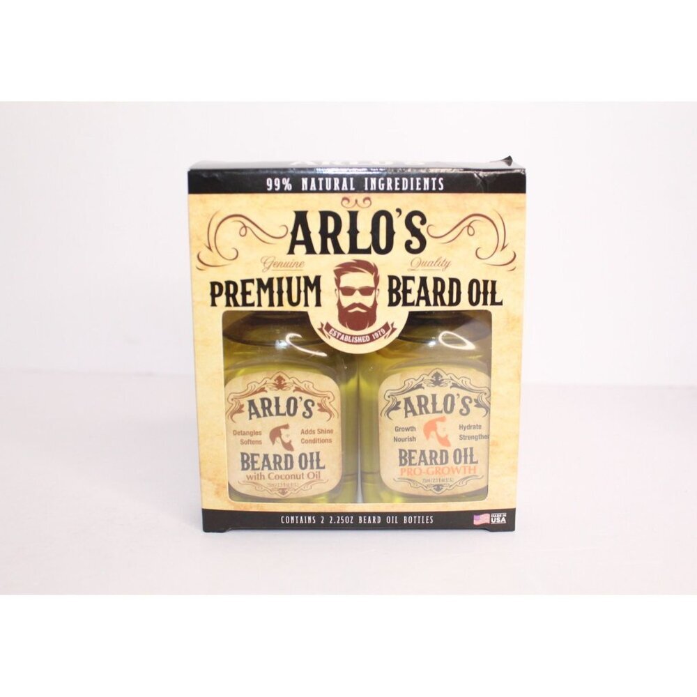 Arlo's Premium Beard Oil Coconut & Pro-Growth Hydration Contains 2 2.5 fl oz NEW
